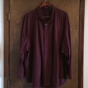 Maroon grid Van Heusen Dress Shirt in 4XL